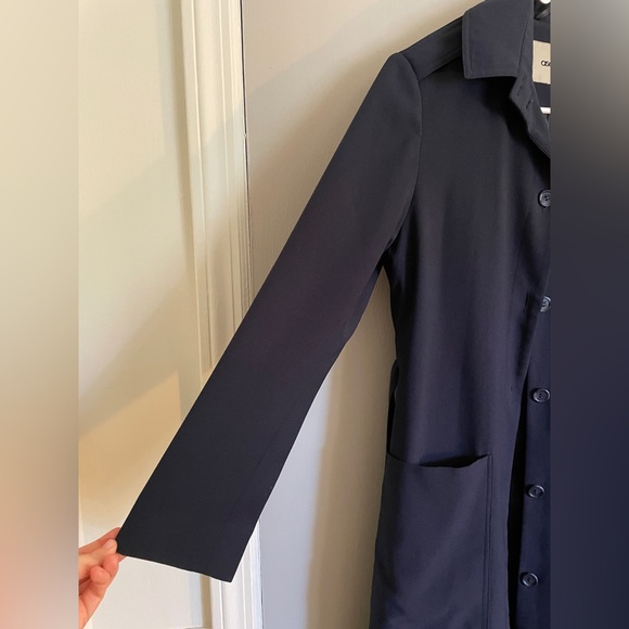 ASOS Women’s Navy Blue Trench Coat Size 4 - Picture 5 of 13